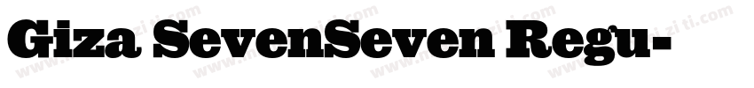 Giza SevenSeven Regu字体转换